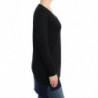 Maglione leggero nero con scollo a V - M