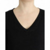 Maglione leggero nero con scollo a V - M