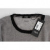 Maglione asimmetrico decorato grigio - L
