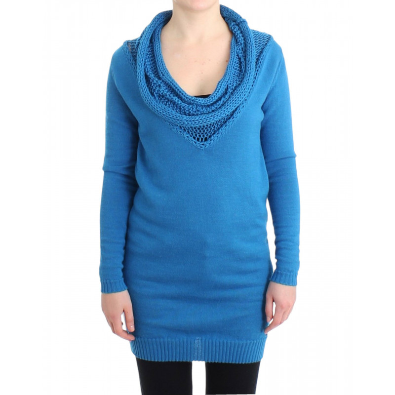 Maglione girocollo blu - S