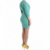 Abito tubino verde con maniche a 3/4 - IT38-XS