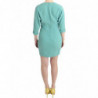 Abito tubino verde con maniche a 3/4 - IT38-XS