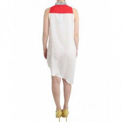 Abito camicia bianca con orlo asimmetrico - IT44-L
