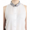 Abito camicia bianca con orlo asimmetrico - IT44-L
