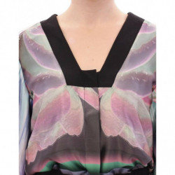 Giacca blusa in seta multicolor - IT40-S
