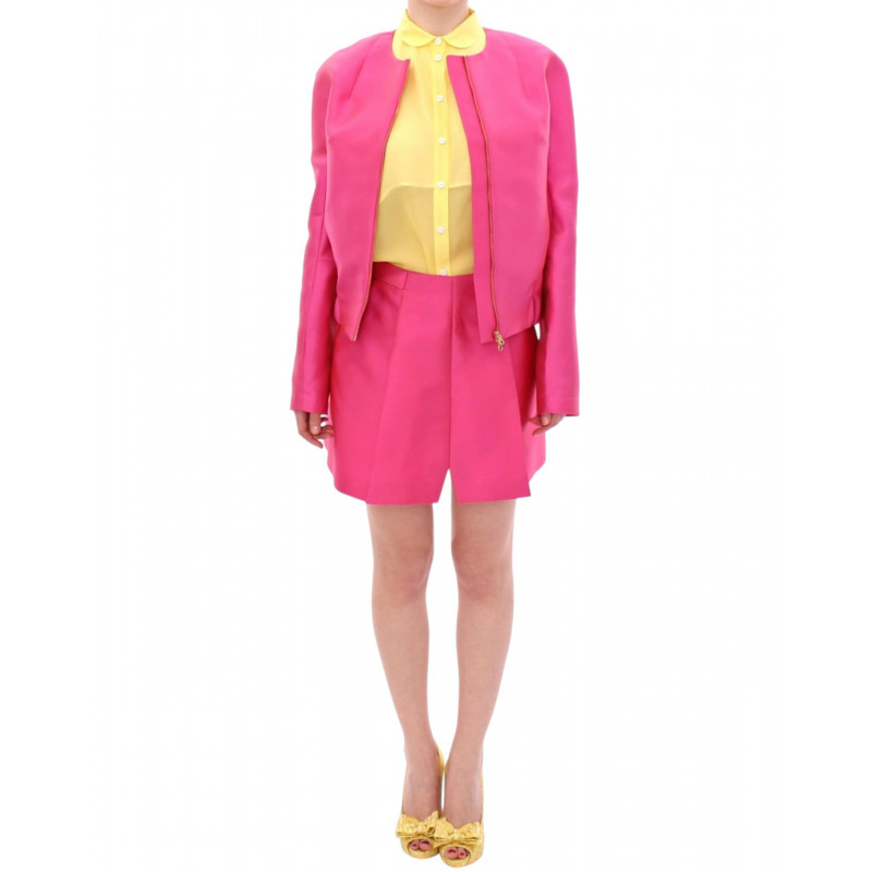 Giacca rosa in misto seta - IT40-S