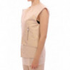 Giacca smanicata in broccato beige - IT42-M