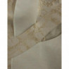 Gilet giacca senza maniche in broccato beige - IT40-S