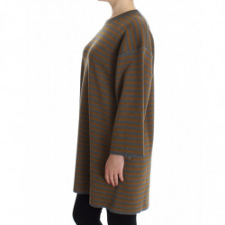 Top maglione oversize a righe gialle grigie - IT40- L
