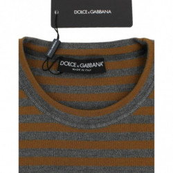 Top maglione oversize a righe gialle grigie - IT40- L