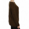 Top maglione pullover lavorato a maglia verde - IT40-S