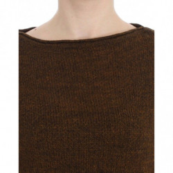 Top maglione pullover lavorato a maglia verde - IT40-S