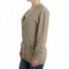 Maglione lana cashmere cardigan beige lavorato maglia - IT50 - XXL