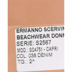 Beachwear Blue Jeans Capri Pantaloni corti - IT42 - S