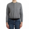 Top cardigan in maglione di pizzo grigio lingerie - IT42 - S