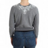 Top cardigan in maglione di pizzo grigio lingerie - IT42 - S