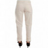 Pantaloni eleganti casual chino beige color cachi - IT40-S