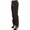 Pantaloni eleganti casual chino marroni color cachi - IT38-XS