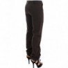 Pantaloni eleganti casual chino marroni color cachi - IT38-XS