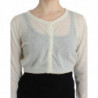 Cardigan maglione lana corto lavorato maglia lingerie - IT48 - XL