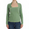 Maglione a maniche lunghe a righe in misto lana verde - IT46 - L