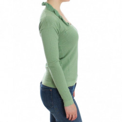 Maglione a maniche lunghe a righe in misto lana verde - IT46 - L