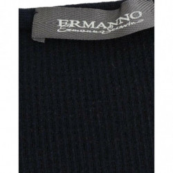 Top in maglione elasticizzato di lana lavorato a maglia blu - IT44 - M