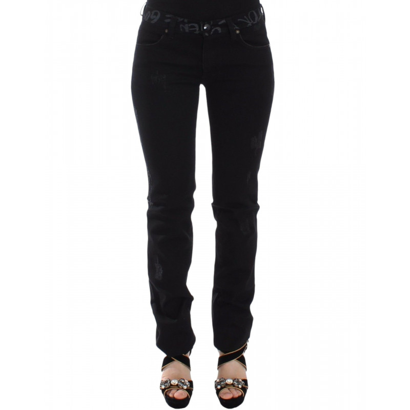 Jeans slim neri Pantaloni denim skinny elasticizzati - IT40