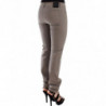 Pantaloni skinny jeans slim beige tortora - IT40