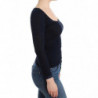 Lingerie blu top camicetta maglione pizzo rayon - IT40 - XS