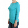 Lingerie blu top camicetta maglione modale solido - IT46 - L