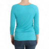 Lingerie blu top camicetta maglione modale solido - IT44 - M