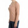 Top a maniche lunghe a righe in misto lana arancione - IT44 - M