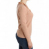 Top a maniche lunghe a righe in misto lana arancione - IT44 - M