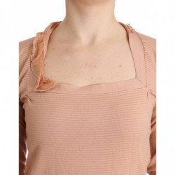 Top a maniche lunghe a righe in misto lana arancione - IT44 - M