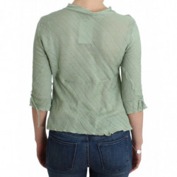 Camicetta top maglione lavorato maglia leggero verde - IT44 - M