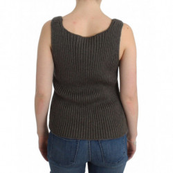 Maglione lavorato maglia lana merino top maglia grigia - IT42 - S