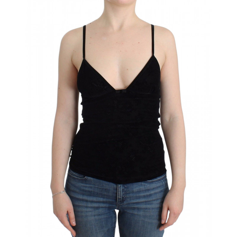 Lingerie nera bustier top canotta Cami pizzo - 42 - S