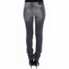 Jeans slim grigi Pantaloni denim gamba skinny elasticizzata - W26