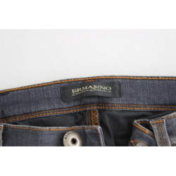 Jeans slim grigi Pantaloni denim gamba skinny elasticizzata - W26