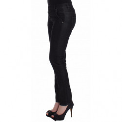 Jeans slim neri Pantaloni denim elasticizzati con gamba skinny - W26