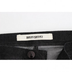 Jeans slim neri Pantaloni denim elasticizzati con gamba skinny - W26