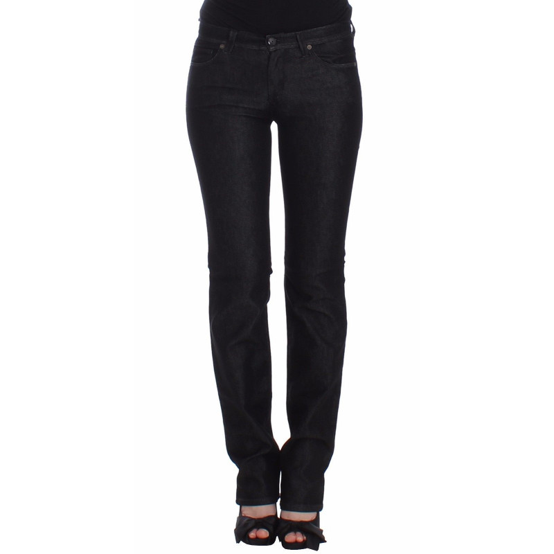 Jeans slim neri Pantaloni denim elasticizzati con gamba skinny - W26