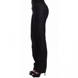 Jeans slim neri Pantaloni denim elasticizzati con gamba skinny - W26