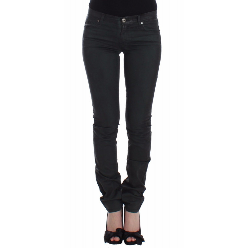 Jeans slim verdi Pantaloni denim gamba dritta elasticizzata - W26