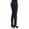 Jeans slim blu Pantaloni denim gamba skinny elasticizzata - W26