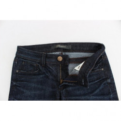 Jeans slim blu Pantaloni denim gamba skinny elasticizzata - W26
