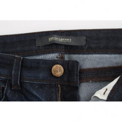 Jeans slim blu Pantaloni denim gamba skinny elasticizzata - W26