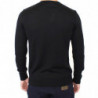 Maglione pullover con scollo a V in misto lana nera - IT48 - M