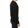 Maglione pullover con scollo a V in misto lana nera - IT48 - M